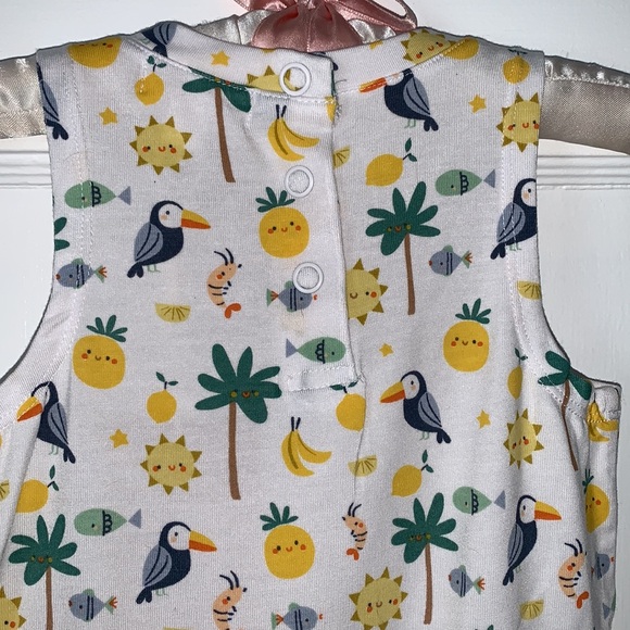 NWT Angel Dear Petite Tropicale Fruit Bodysuit Dress 12-18M Bamboo - Picture 9 of 10